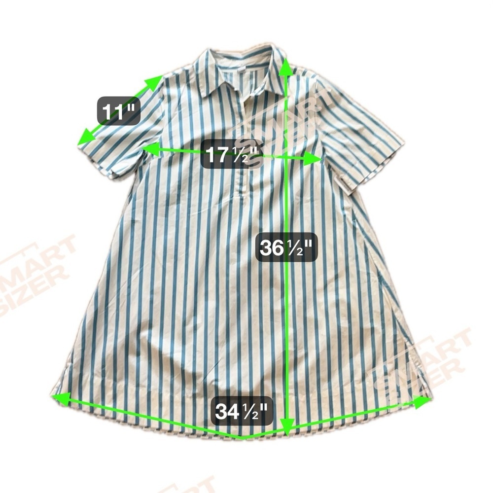 Old Navy Blue and White Striped Shirt Dress - Picture 11 of 17